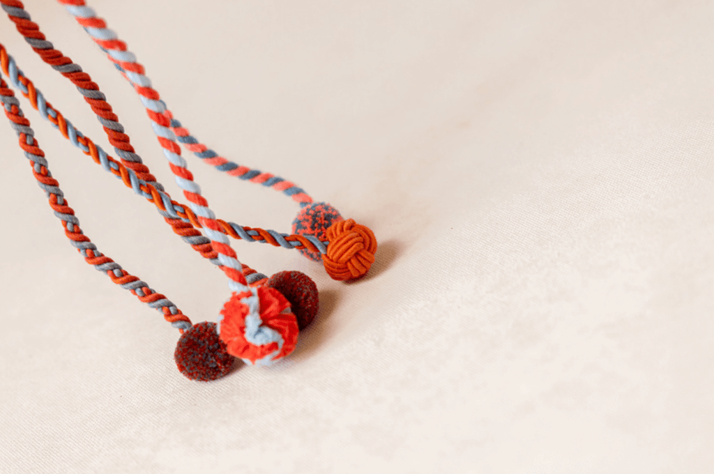 Red and Blue Sustainable Interactive Cat Rope Toys